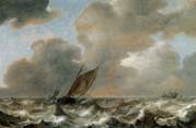 vessels in a strong wind 